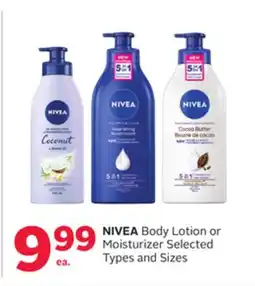 Rexall NIVEA Body Lotion or Moisturizer offer