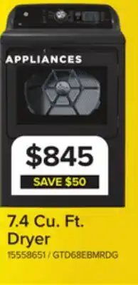 Leon's 7.4 Cu. Ft. Dryer offer