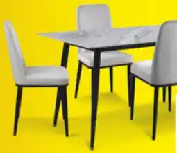 Leon's Emberly 5-Piece Sintered Stone Dining Set - Grey, Black offer