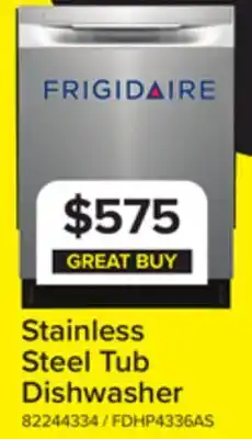 Leon's Frigidaire Stainless Steel Built-In Hybrid Tub Dishwasher - FDHP4336AS offer