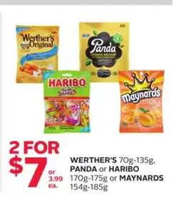 Rexall WERTHER'S 70g-135g, PANDA or HARIBO 170g-175g or MAYNARDS 154g-185g offer