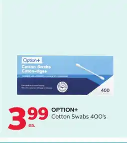 Rexall OPTION + Cotton Swabs offer