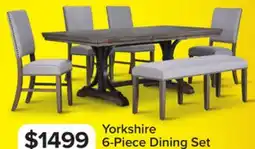 Leon's Yorkshire 6 - Piece Extendable Dining set - Warm Grey offer