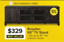 Leon's Brayden 65 TV Stand - Charcoal offer