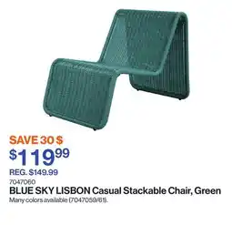 Patrick Morin LISBON Casual Stackable Chair, Green offer