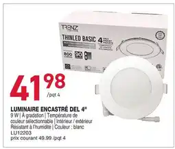 Matério LUMINAIRE ENCASTRÉ DEL 4 TRENZ offer