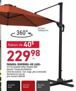 Matério PARASOL SUSPENDU DE LUXE offer