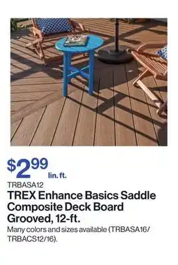 Patrick Morin Enhance Basics Saddle Composite Deck Board Grooved, 12-ft offer
