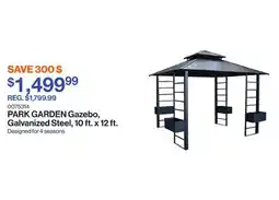 Patrick Morin PARK GARDEN Gazebo, Galvanized Steel, 10 ft. x 12 ft offer