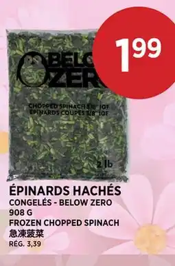 Kim Phat BELOW ZERO FROZEN CHOPPED SPINACH offer