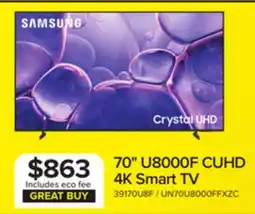 Leon's 70 U8000F CUHD 4K Smart TV offer