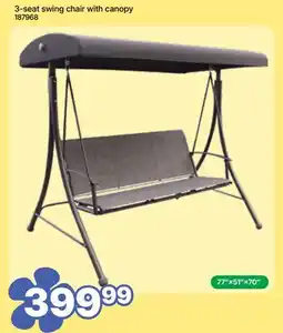Rossy 3-seat swing chair with canopy offer