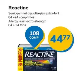 Accès pharma Reactine Allergy relief extra-strength 84 + 24 tabs offer