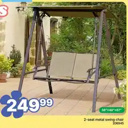 Rossy 2-seat metal swing chair offer