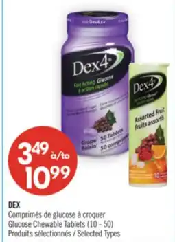 Pharmaprix DEX Glucose Chewable Tablets offer