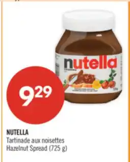 Pharmaprix NUTELLA Tartinade aux noisettes Hazelnut Spread offer