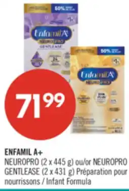 Pharmaprix ENFAMIL A+ NEUROPRO (2 x 445 g) or NEUROPRO GENTLEASE (2 x 431 g) Infant Formula offer