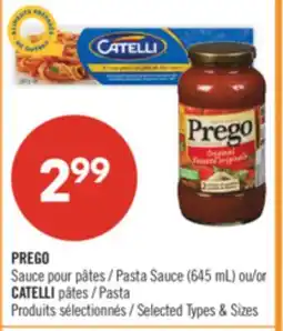 Pharmaprix PREGO Pasta Sauce (645 mL) or CATELLI Pasta offer