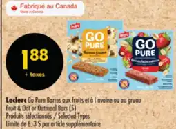 Pharmaprix Leclerc Go Pure Fruit & Oat or Oatmeal Bars offer