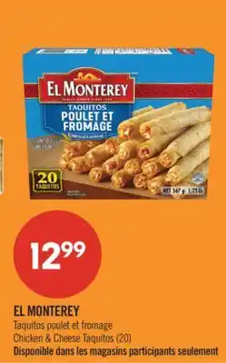Pharmaprix EL MONTEREY Chicken & Cheese Taquitos (20) offer