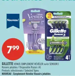 Pharmaprix GILLETTE VENUS or SENSOR3 Disposable Razors offer