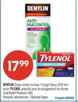 Pharmaprix BENYLIN Cough Syrup (250 mL) or TYLENOL Cold Relief Products (40)| offer