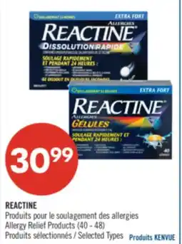 Pharmaprix REACTINE Allergy Relief Products (40-48) offer