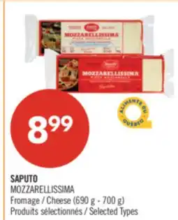 Pharmaprix SAPUTO MOZZARELLISSIMA Cheese offer