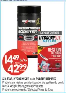 Pharmaprix SIX STAR, HYDROXYCUT or PURELY INSPIRED Diet & Weight Management Products offer