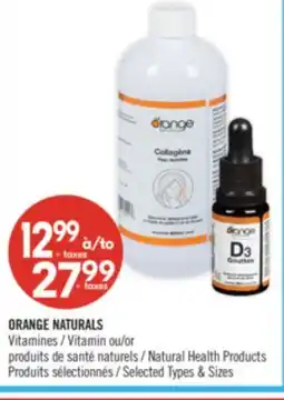 Pharmaprix ORANGE NATURALS Vitamin or Natural Health Product offer