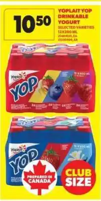 Real Canadian Superstore Yoplait Yop Drinkable Yogurt offer