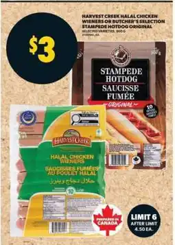 Real Canadian Superstore Harvest Creek Halal Chicken Wieners or Butcher's Selection Stampede Hotdog Original offer