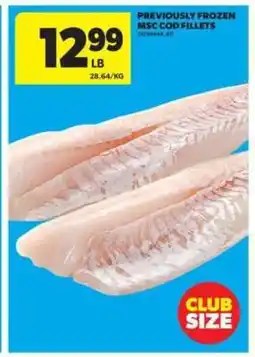 Real Canadian Superstore Previously Frozen MSC Cod Fillets offer