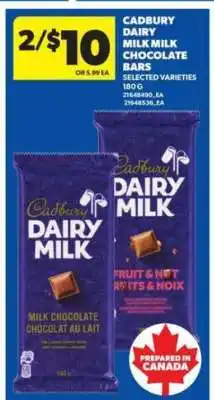 Real Canadian Superstore CADBURY DAIRY MILK Milk Chocolate Bars offer