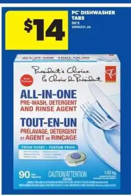 Real Canadian Superstore PC Dishwasher Tabs offer