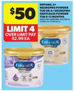 Real Canadian Superstore Enfamil A+ NeuroPro Powder Tub or A+ NeuroPro Gentlease Powder Tub 0-12 Months offer
