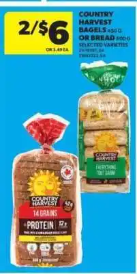 Real Canadian Superstore Country Harvest Bagels or Bread offer