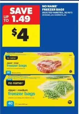Real Canadian Superstore No Name Freezer Bags offer