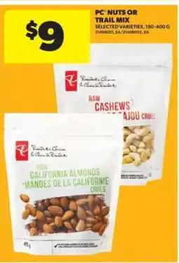 Real Canadian Superstore PC Nuts or Trail Mix offer