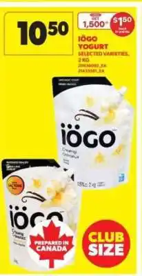 Real Canadian Superstore Iögo Yogurt offer