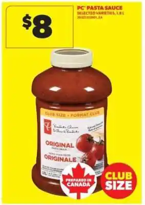 Real Canadian Superstore PC PASTA SAUCE offer