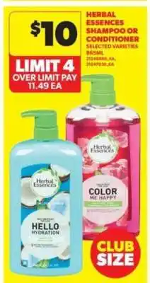 Real Canadian Superstore Herbal Essences Shampoo or Conditioner offer