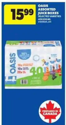 Real Canadian Superstore Oasis Assorted Juice Boxes offer
