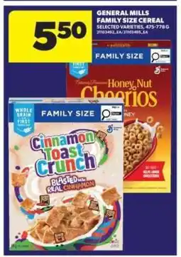 Real Canadian Superstore GENERAL MILLS FAMILY SIZE CEREAL offer