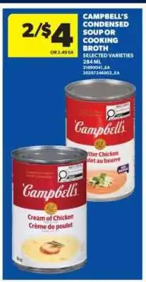 Real Canadian Superstore Campbell's Condensed Soup or Cooking Broth offer