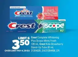 Real Canadian Superstore Crest Complete Whitening Plus Scope Minty Fresh offer
