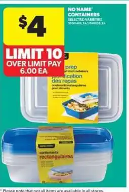 Real Canadian Superstore No Name Containers offer