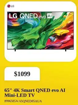 Leon's 65 4K Smart QNED evo AI Mini-LED TV offer