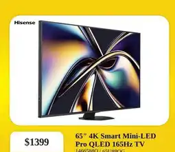 Leon's Hisense 65 4K Smart Mini-LED Pro QLED 165Hz TV offer