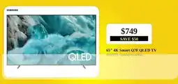 Leon's SAMSUNG 65 4K Smart Q7F QLED TV offer